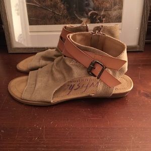 Womens Blowfish Fishman Sandals, Khaki 8M